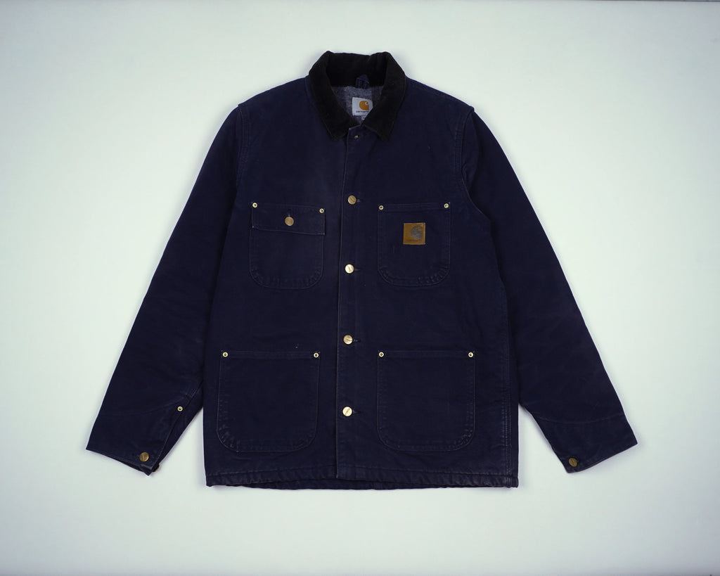 Carhartt Navy Chore Coat S Cotton