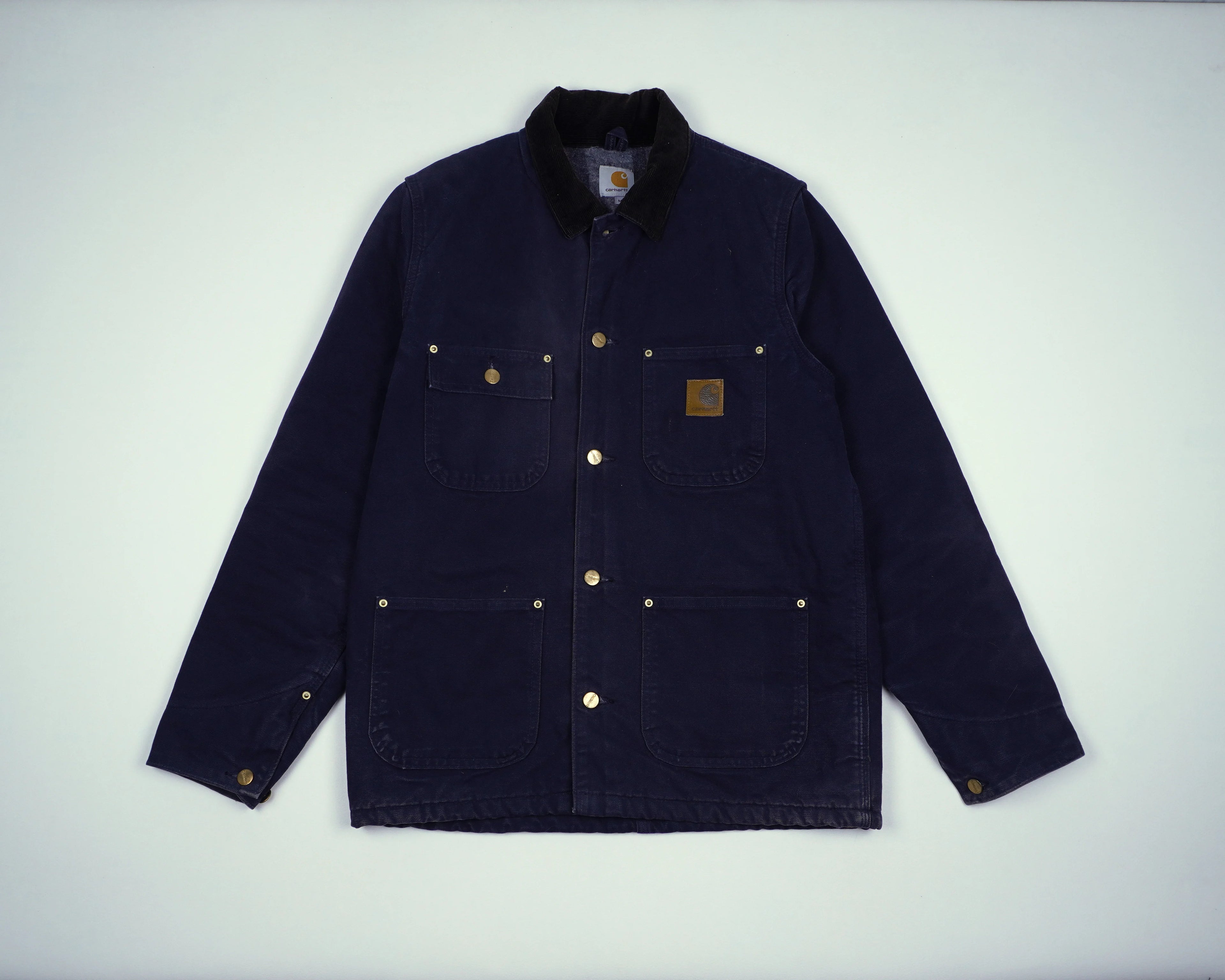 Carhartt Navy Chore Coat S Cotton