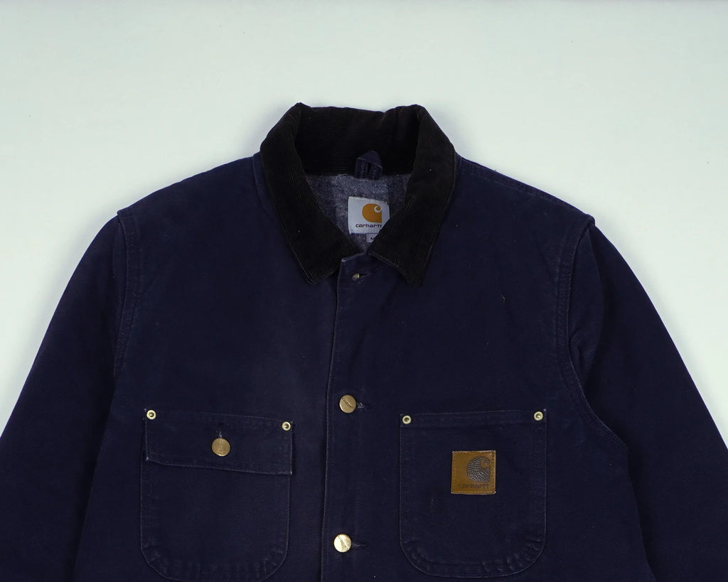 Carhartt Navy Chore Coat S Cotton