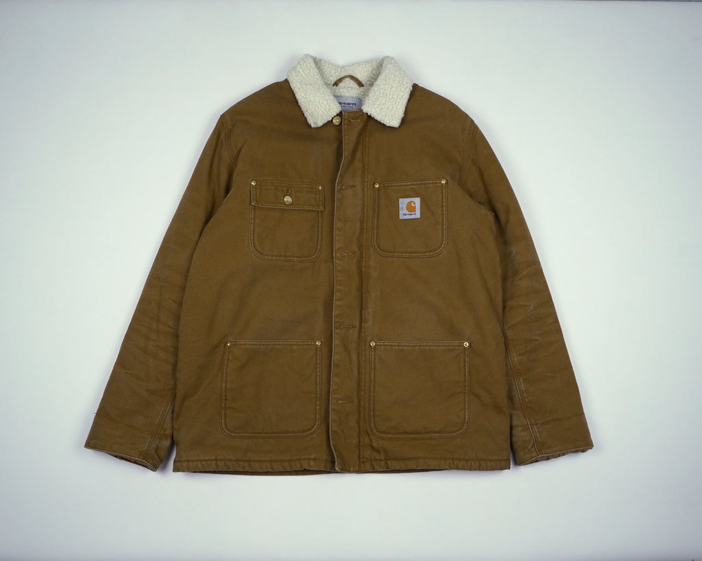 Carhartt Brown Chore Coat S Cotton, Polyester