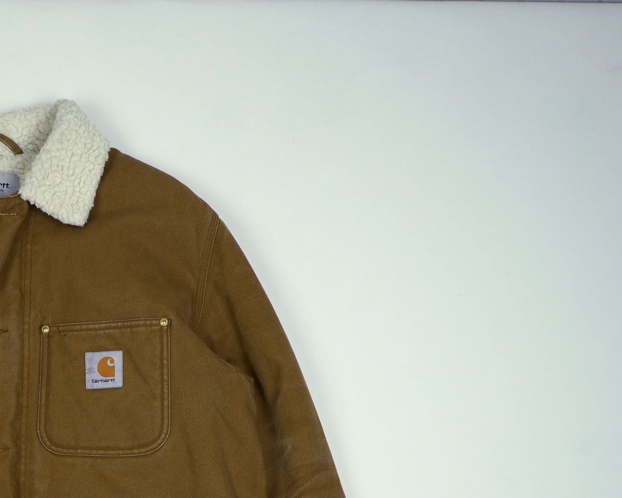 Carhartt Brown Chore Coat S Cotton, Polyester