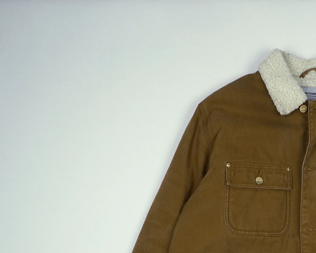 Carhartt Brown Chore Coat S Cotton, Polyester