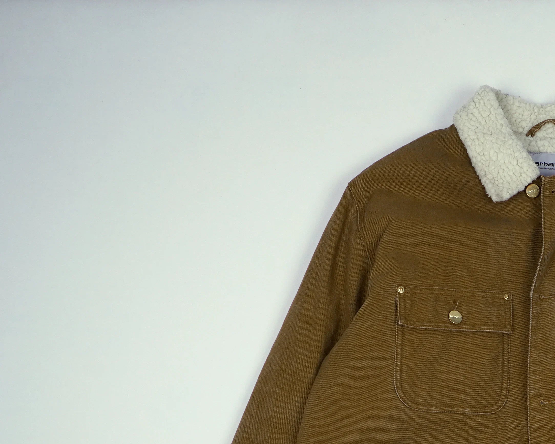 Carhartt Brown Chore Coat S Cotton, Polyester