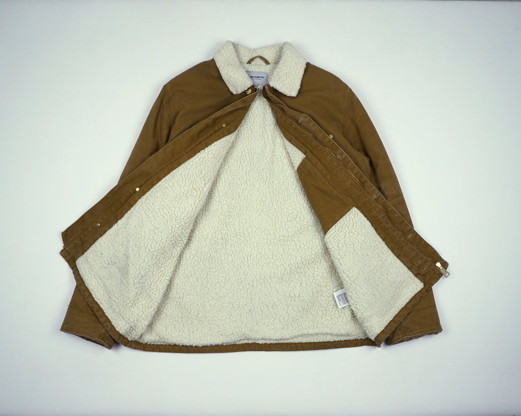 Carhartt Brown Chore Coat S Cotton, Polyester