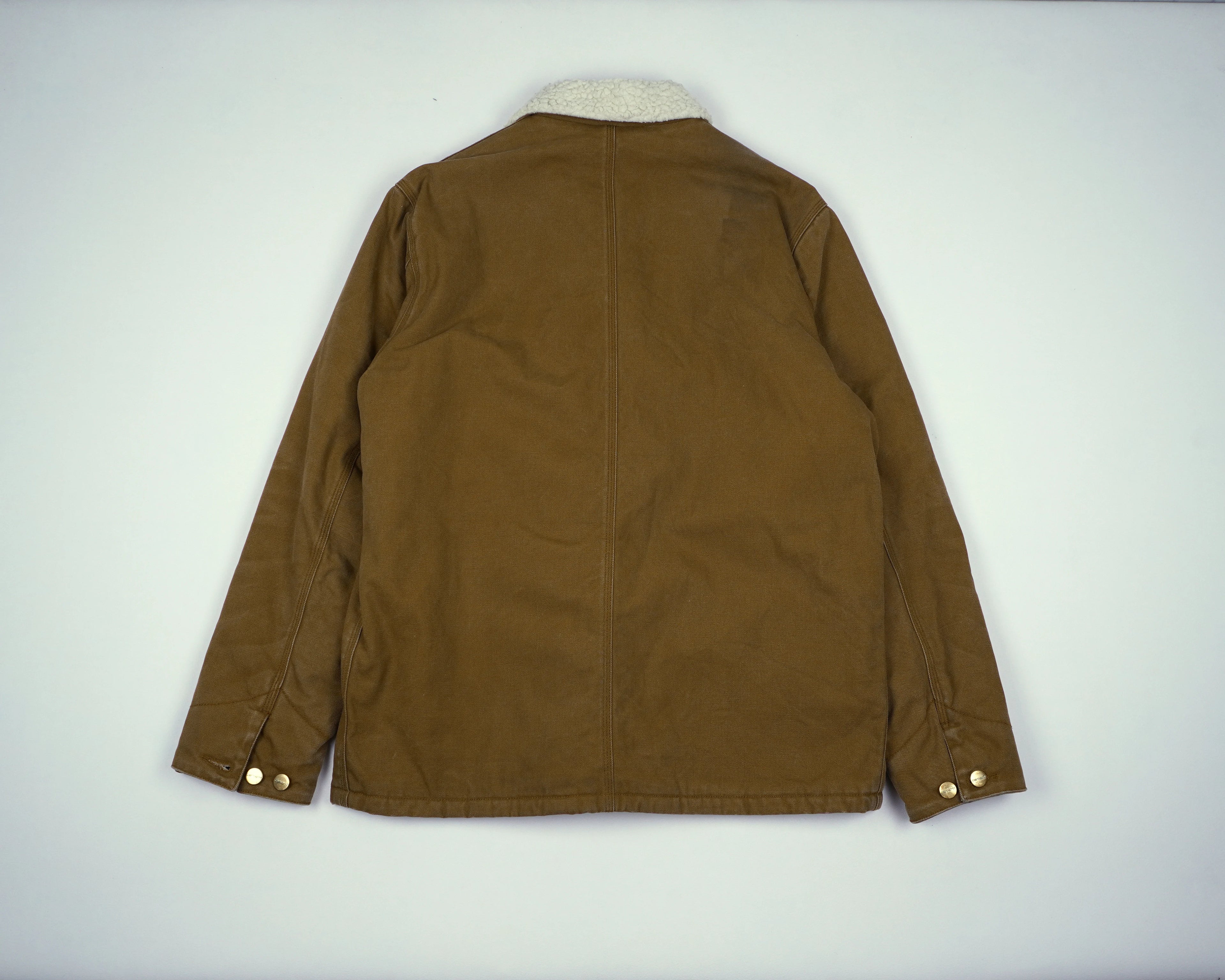 Carhartt Brown Chore Coat S Cotton, Polyester