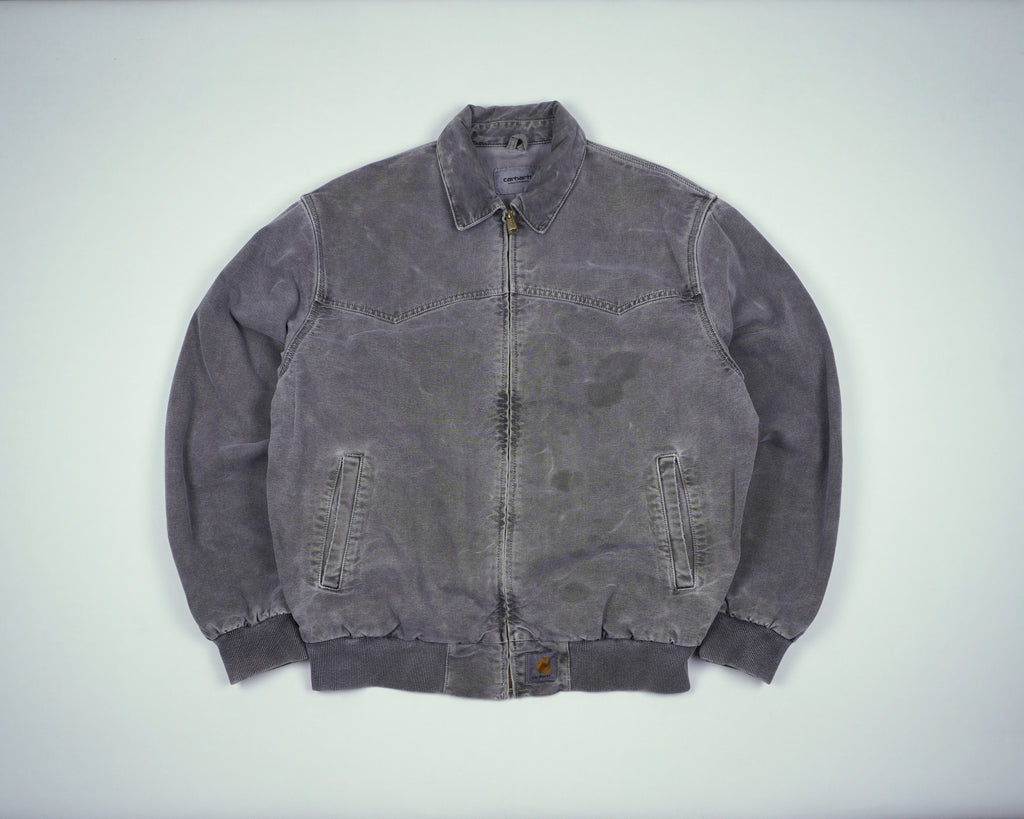 Carhartt Grey Sante Fe Bomber Jacket M Cotton