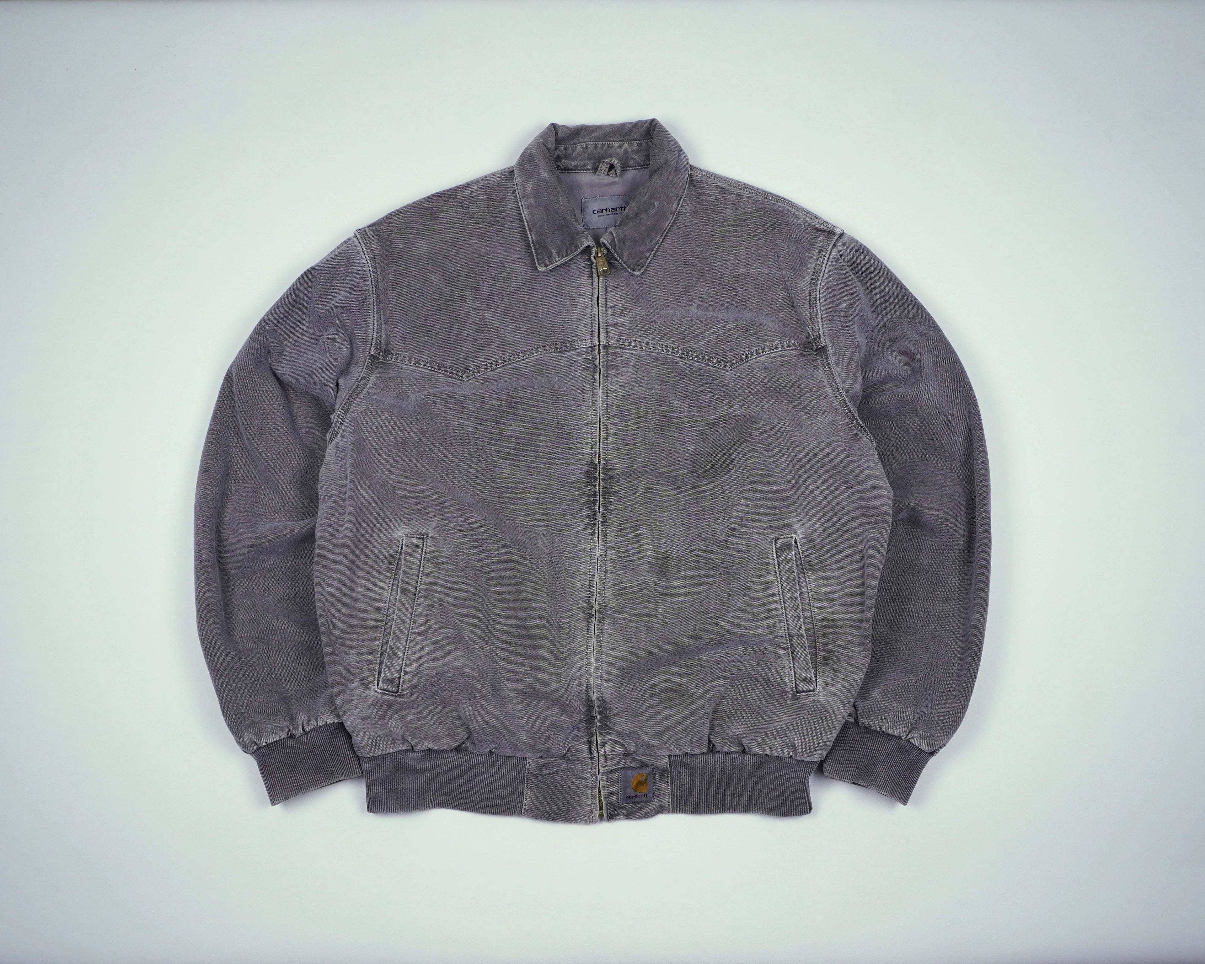 Carhartt Grey Sante Fe Bomber Jacket M Cotton