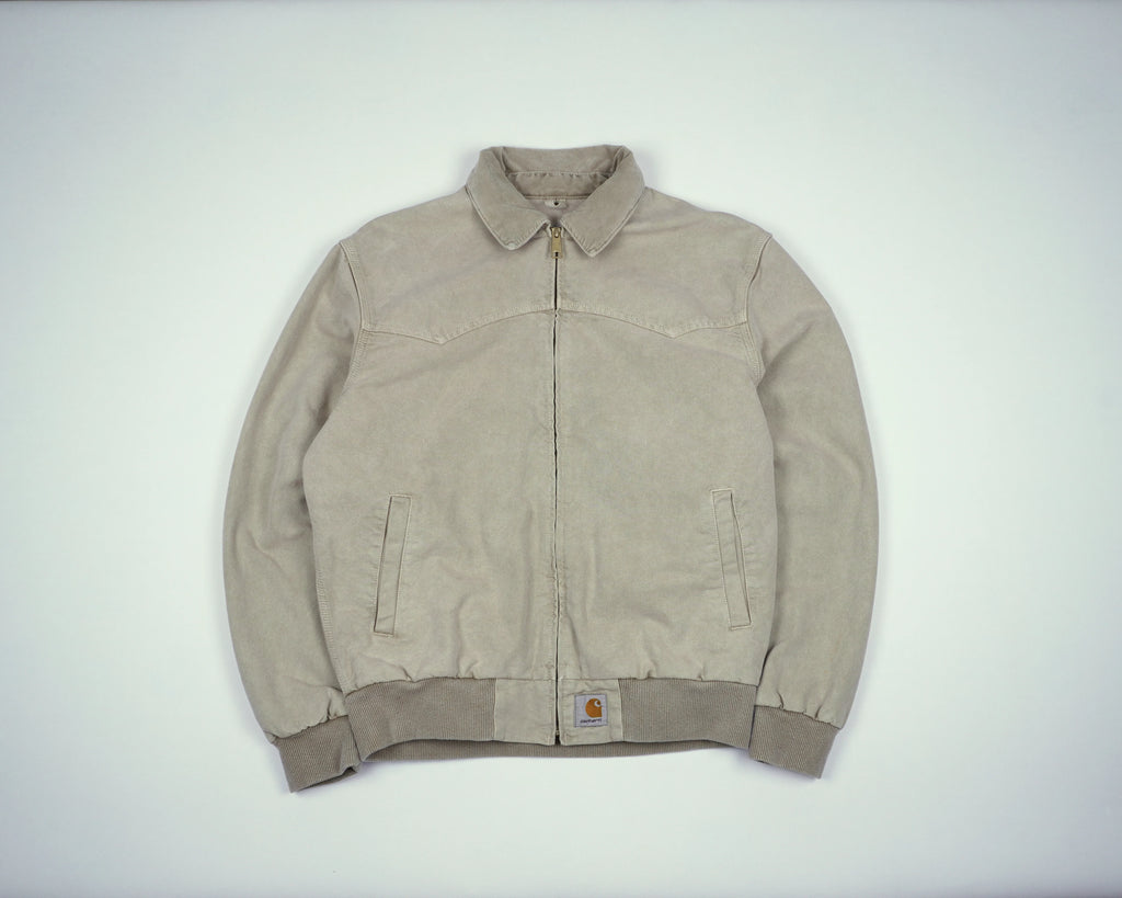 Carhartt Beige Sante Fe Bomber Jacket M Cotton