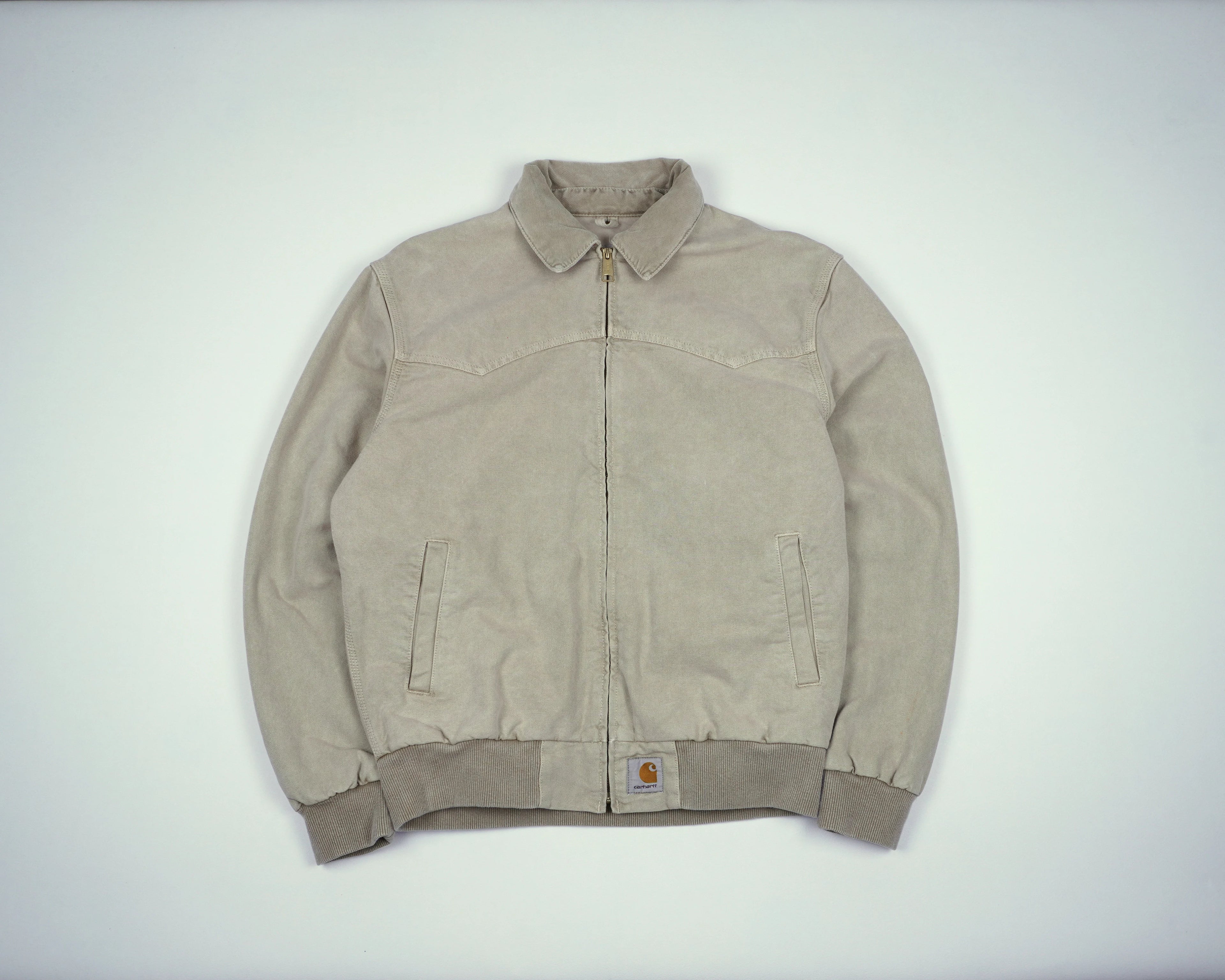 Carhartt Beige Sante Fe Bomber Jacket M Cotton