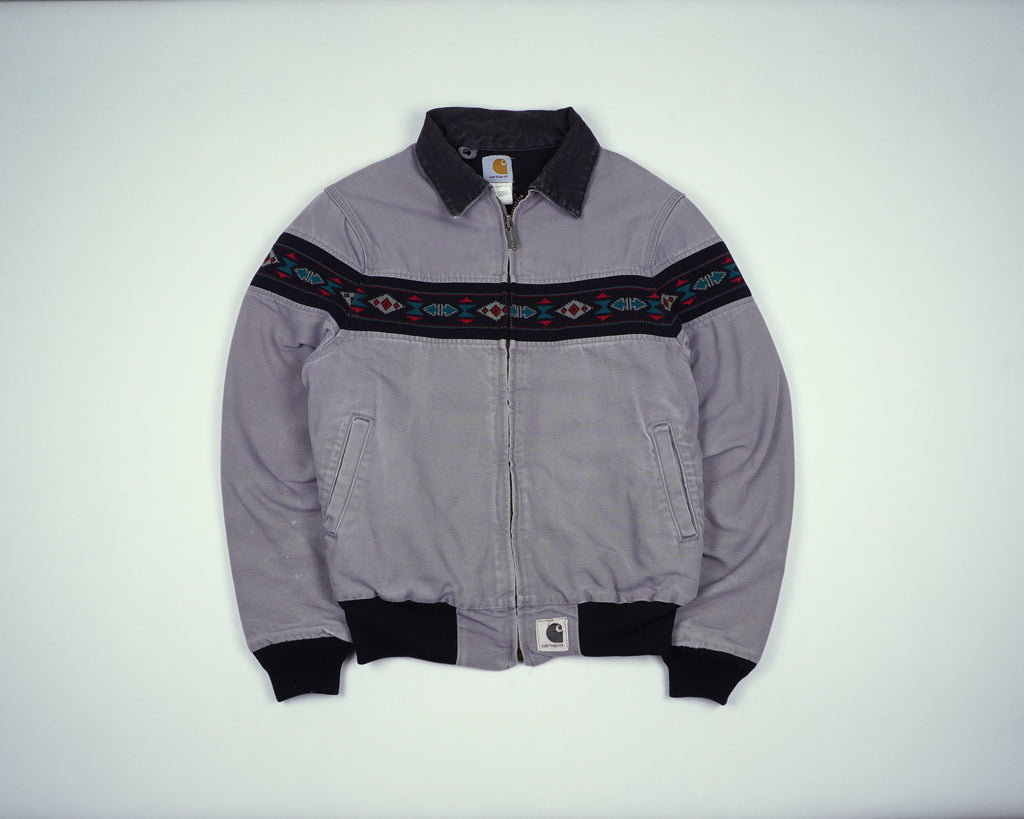 Carhartt Grey Aztec Jacket S Cotton