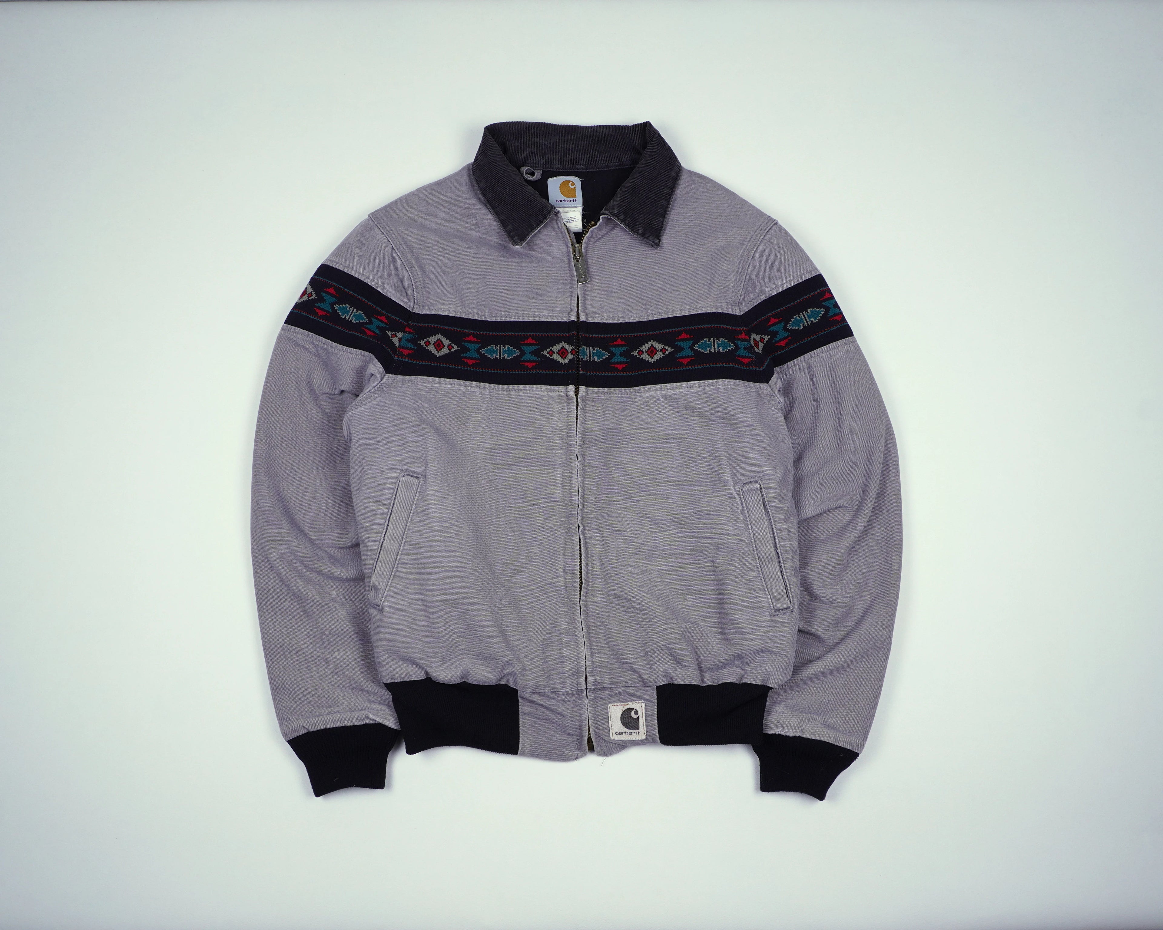 Carhartt Grey Aztec Jacket S Cotton