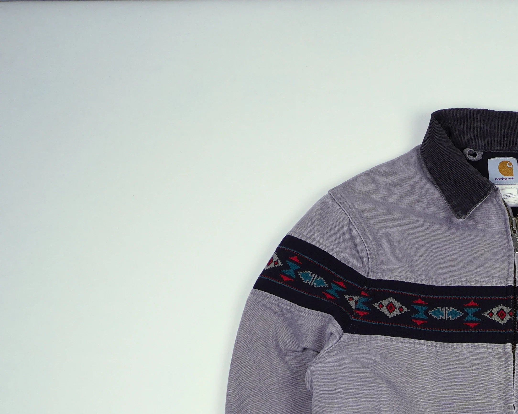 Carhartt Grey Aztec Jacket S Cotton
