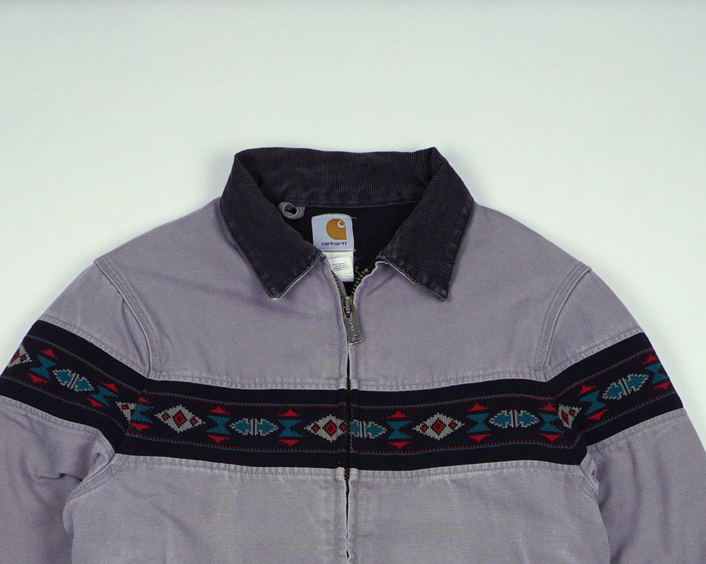 Carhartt Grey Aztec Jacket S Cotton