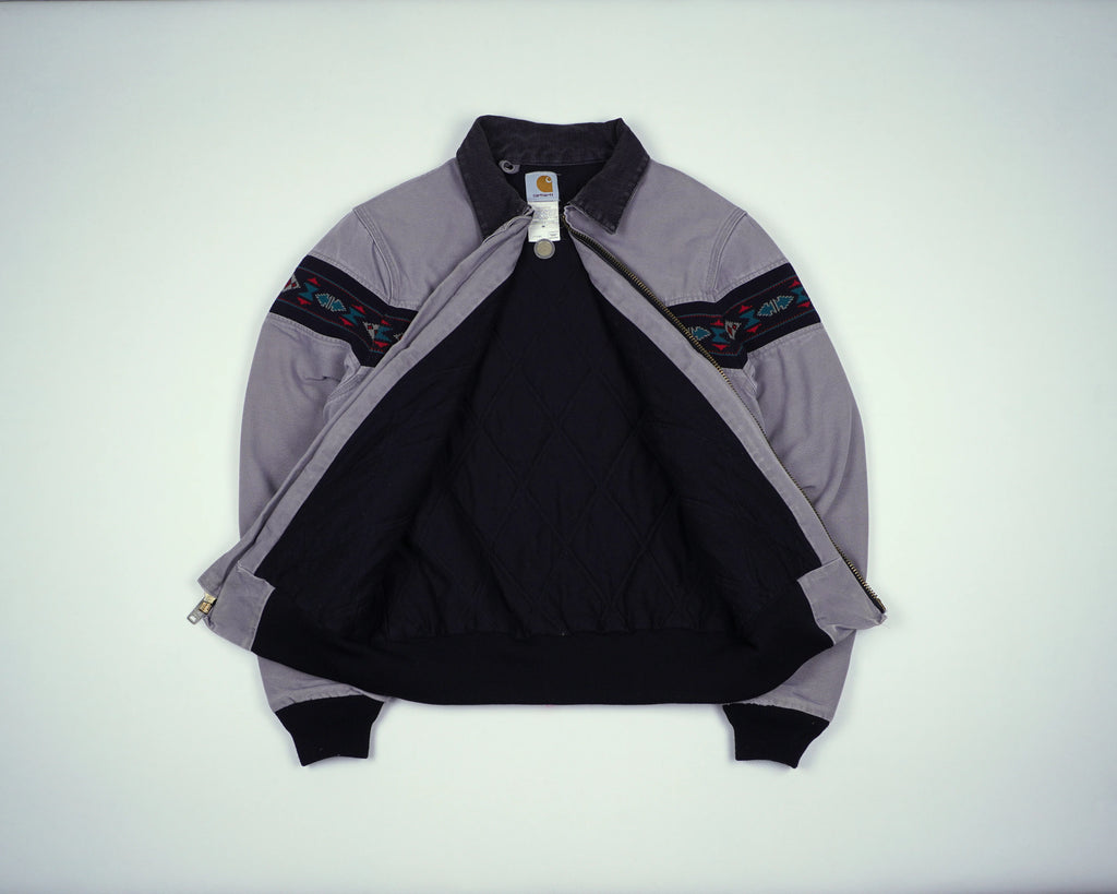 Carhartt Grey Aztec Jacket S Cotton
