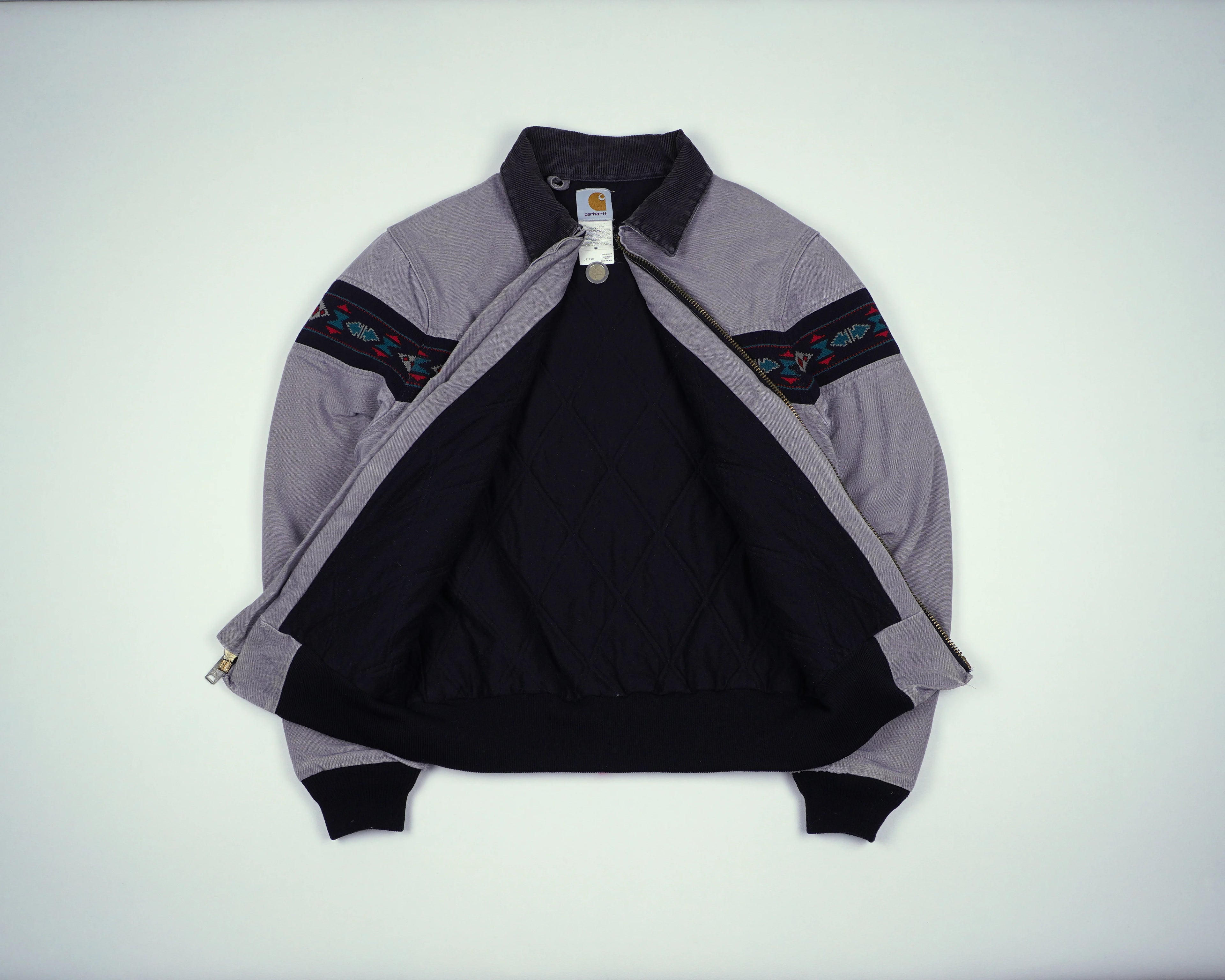 Carhartt Grey Aztec Jacket S Cotton