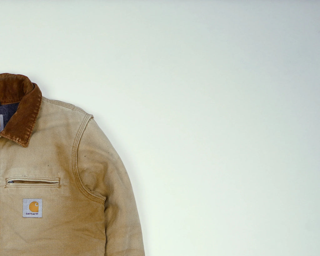Carhartt Beige Detroit Jacket S Canvas, Corduroy