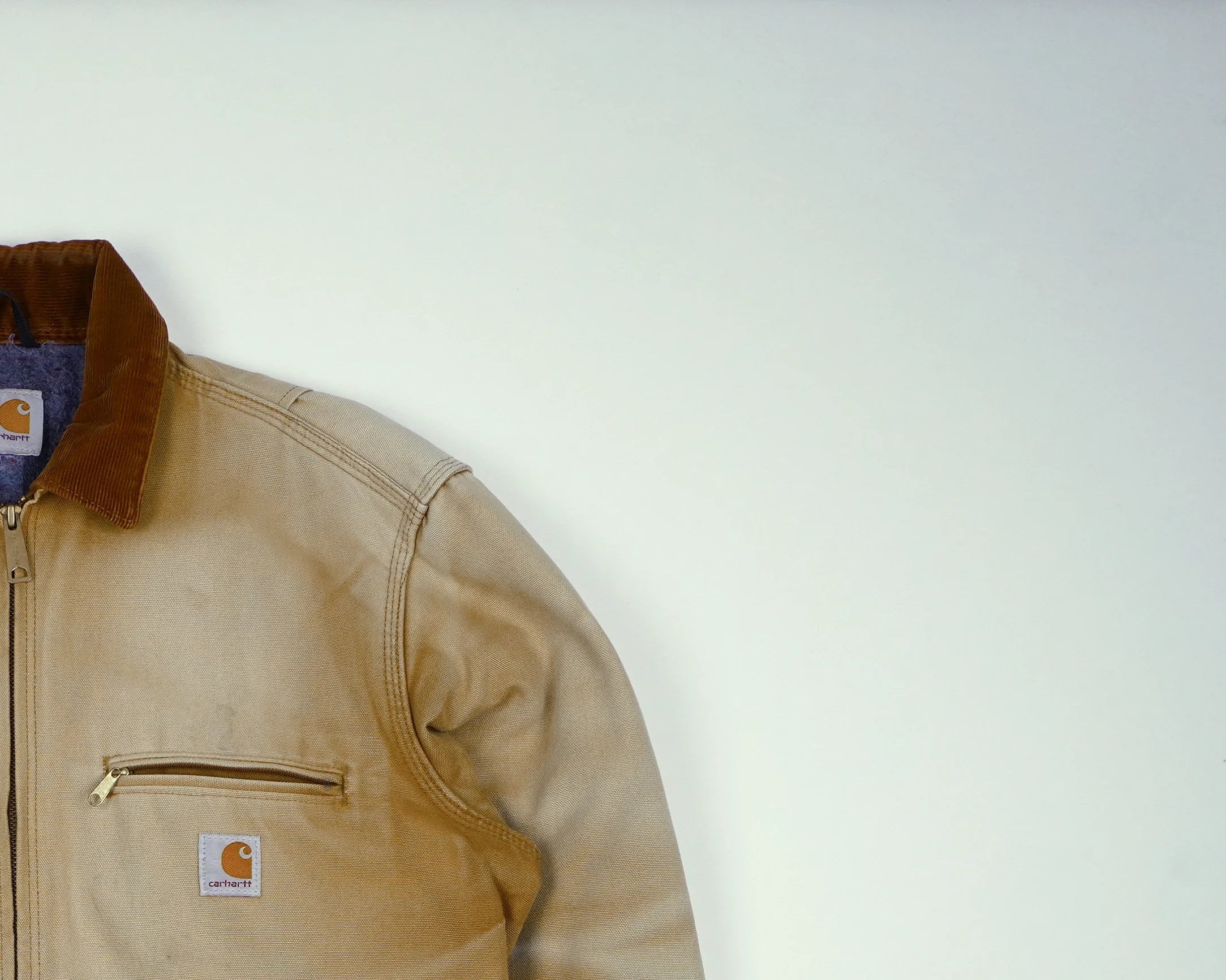 Carhartt Beige Detroit Jacket S Canvas