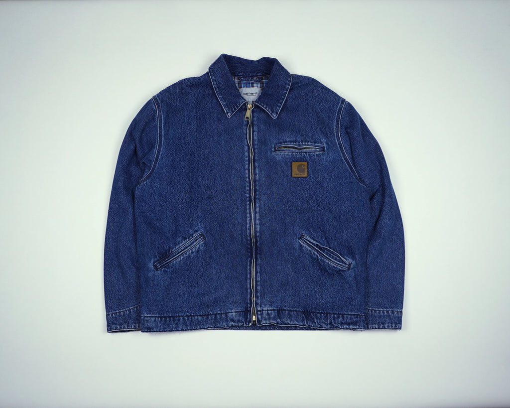 Carhartt Blue Detroit Jacket M Denim, Flannel