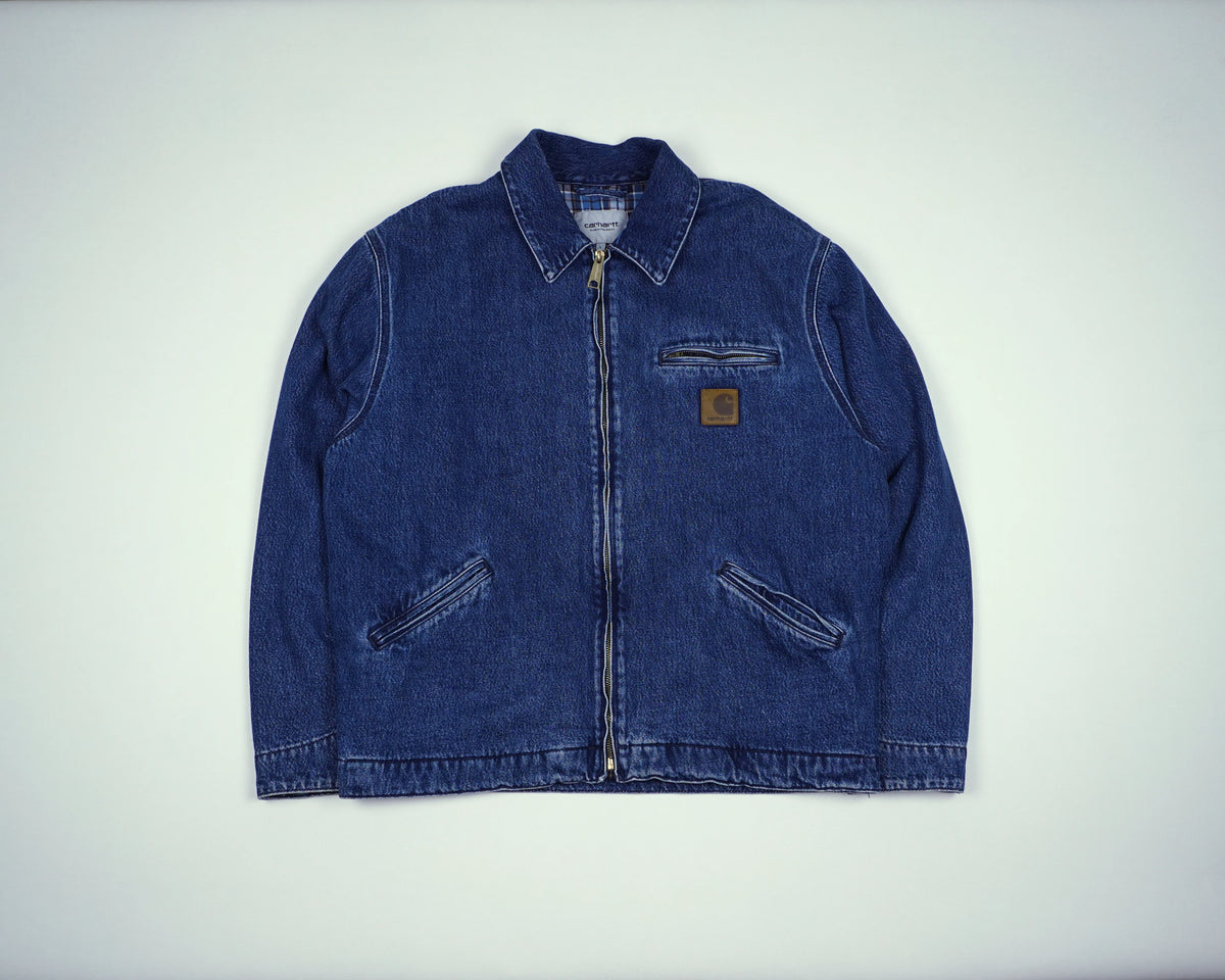 Carhartt Blue Detroit Jacket M Denim, Flannel