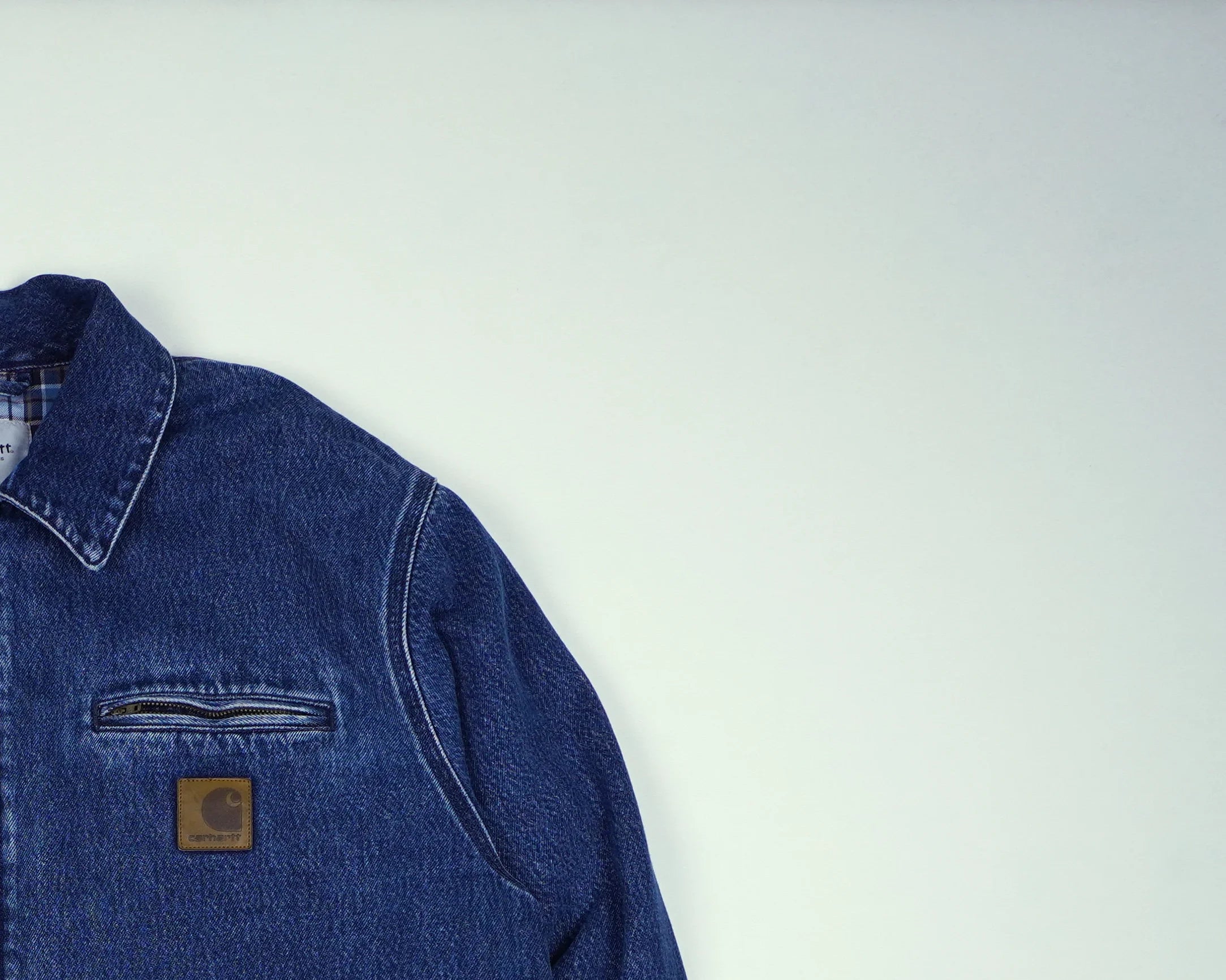 Carhartt Blue Detroit Jacket M Denim, Flannel