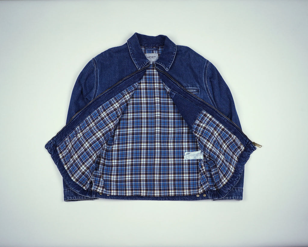 Carhartt Blue Detroit Jacket M Denim, Flannel