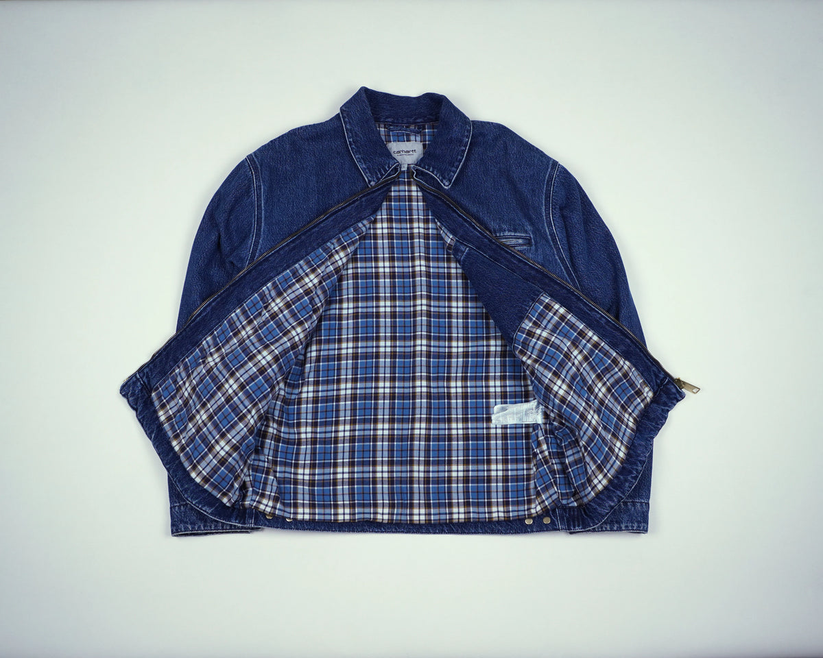 Carhartt Blue Detroit Jacket M Denim, Flannel