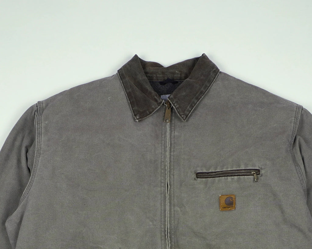 Carhartt Grey Detroit Jacket M Canvas, Cotton