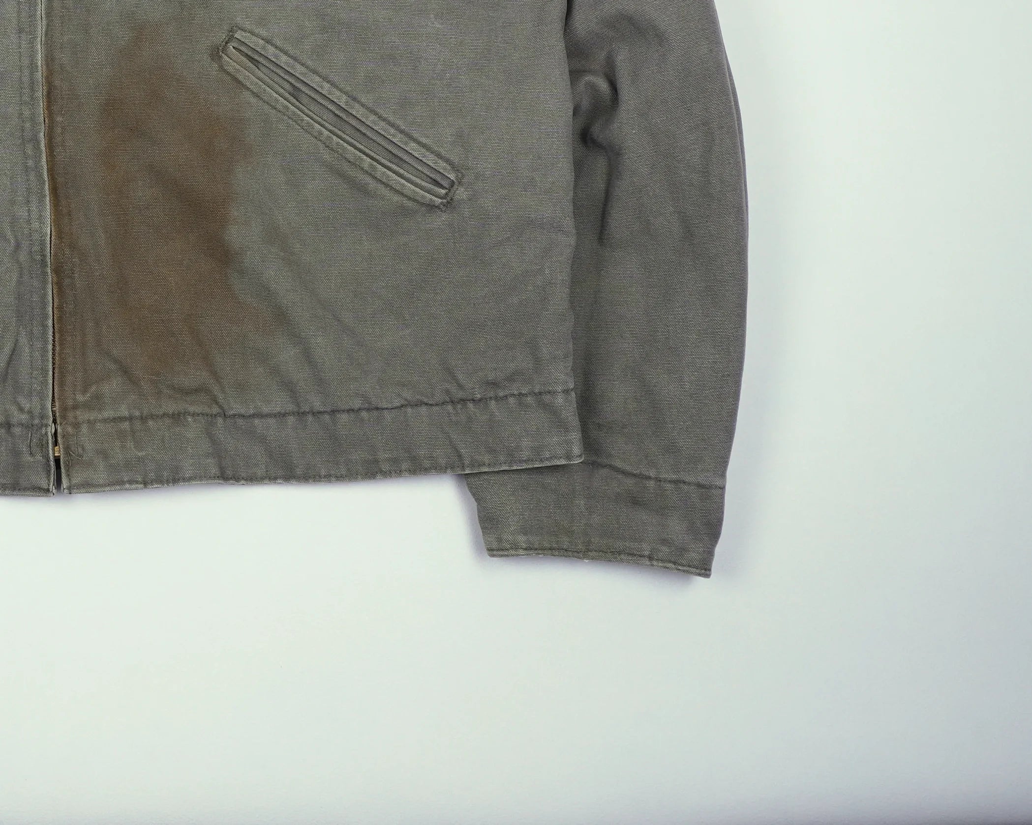 Carhartt Grey Detroit Jacket M Canvas, Cotton