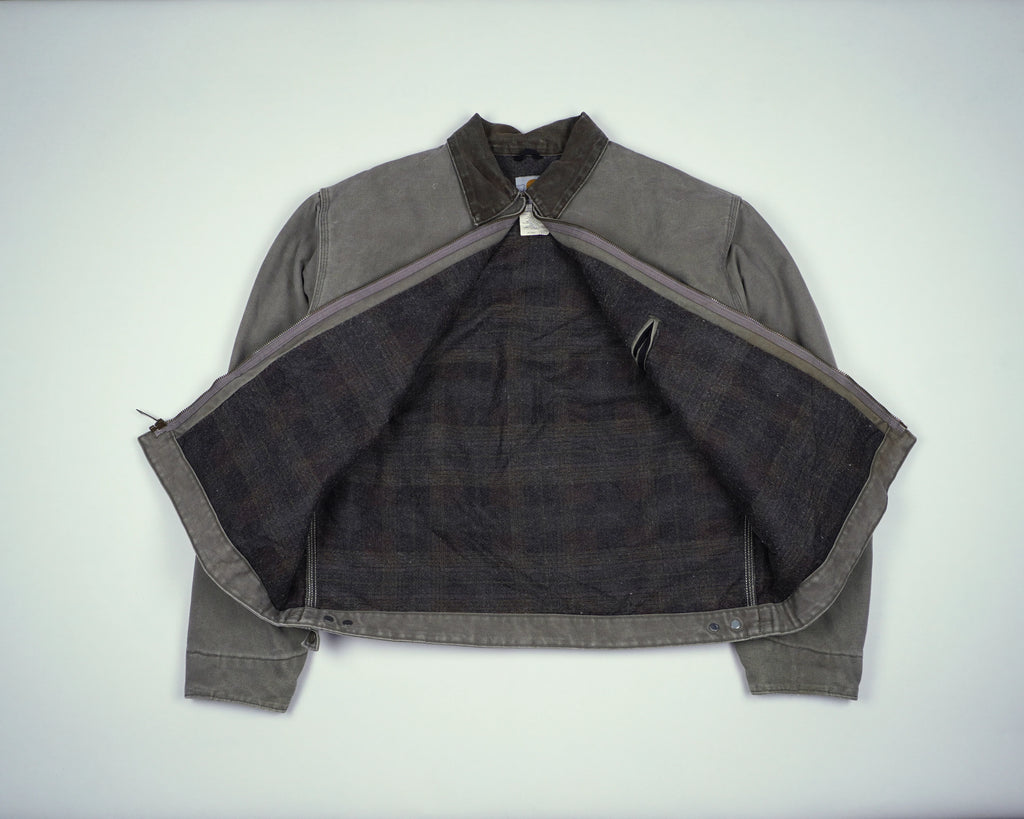 Carhartt Grey Detroit Jacket M Canvas, Cotton