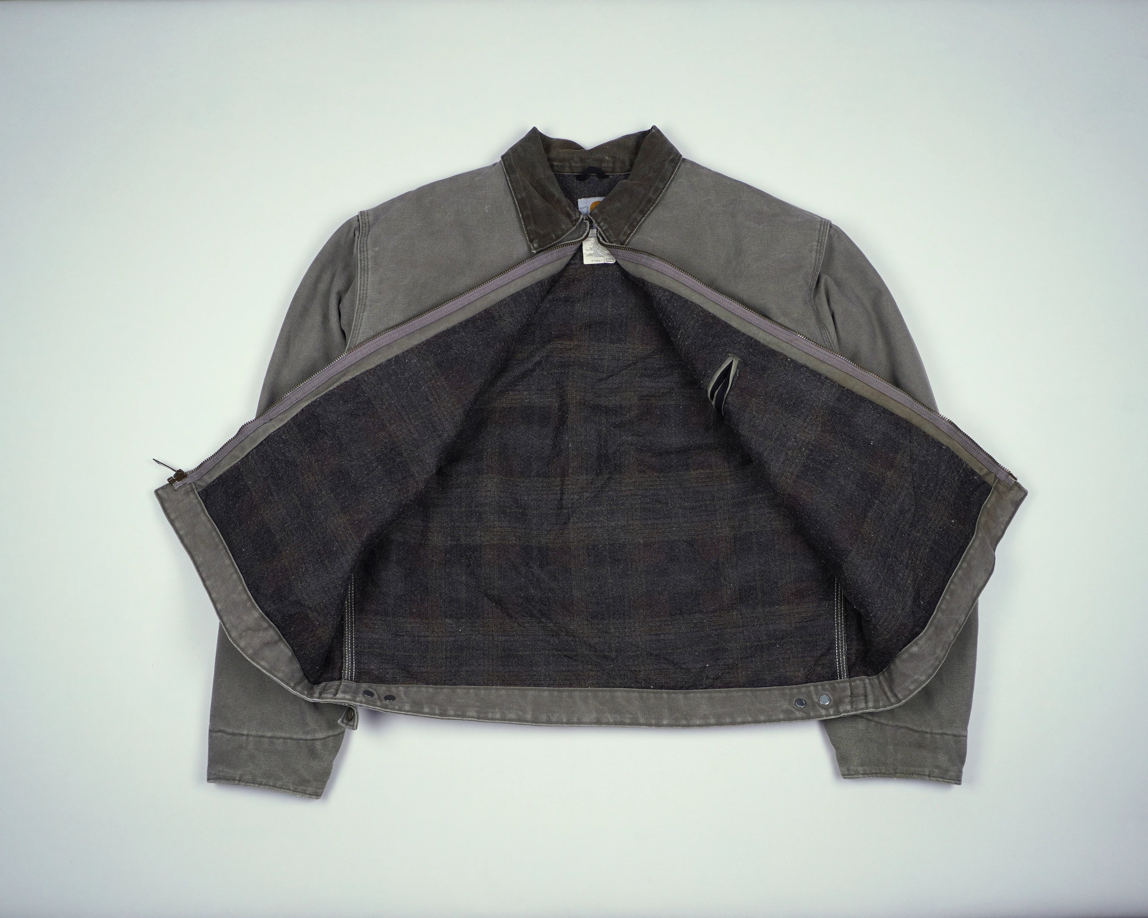 Carhartt Grey Detroit Jacket M Canvas, Cotton