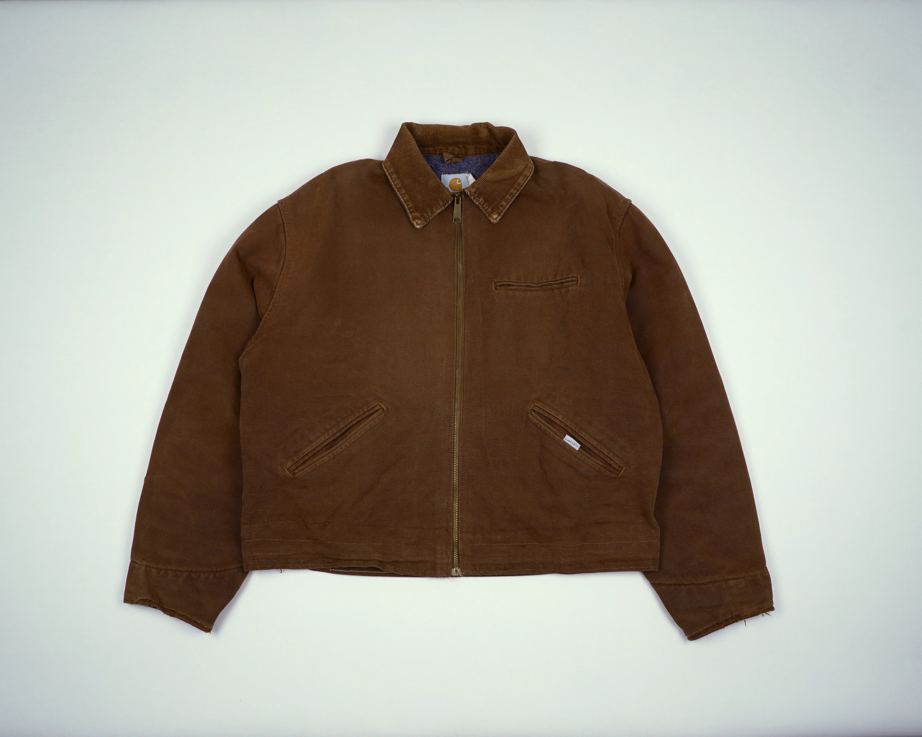 Carhartt Brown Detroit Jacket S Canvas, Wool