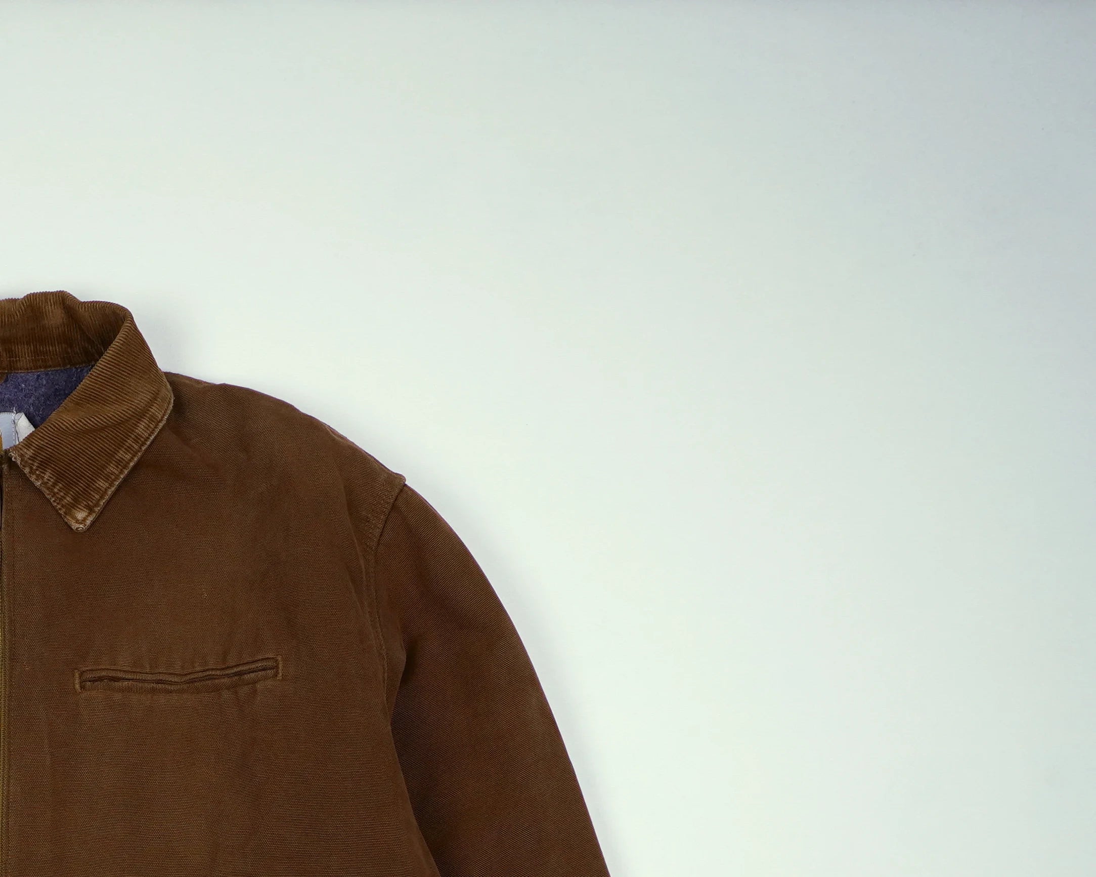 Carhartt Brown Detroit Jacket S Canvas, Wool