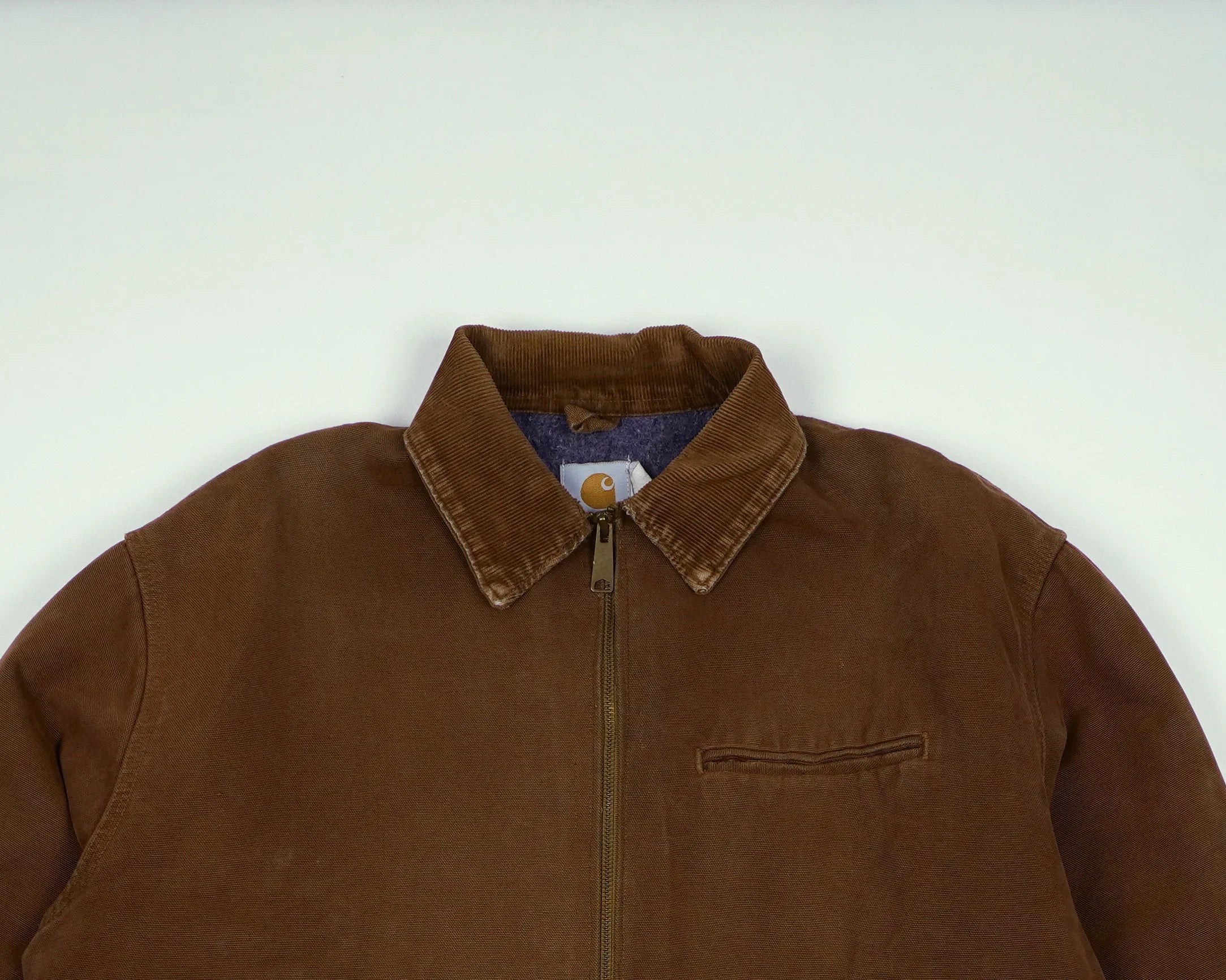 Carhartt Brown Detroit Jacket S Canvas, Wool