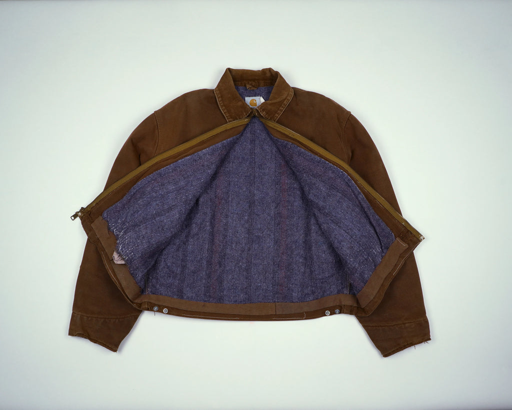 Carhartt Brown Detroit Jacket S Canvas, Wool