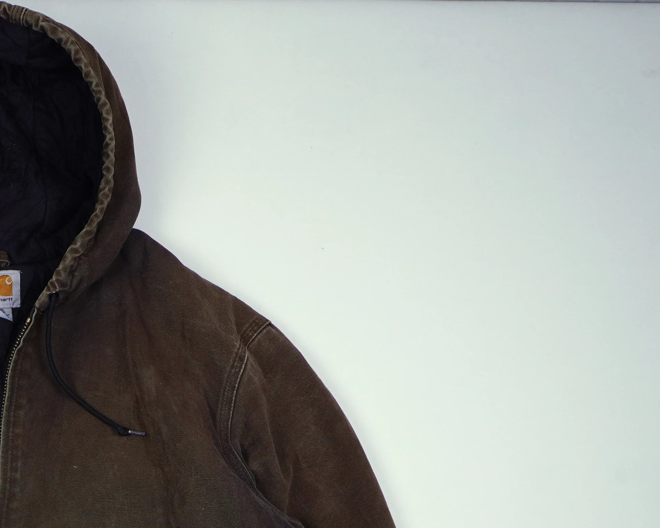 Carhartt Brown Hooded Work Jacket XL Canvas