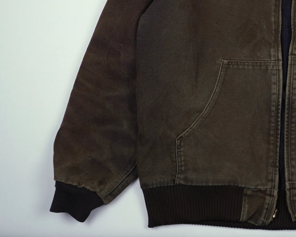 Carhartt Brown Hooded Work Jacket XL Canvas