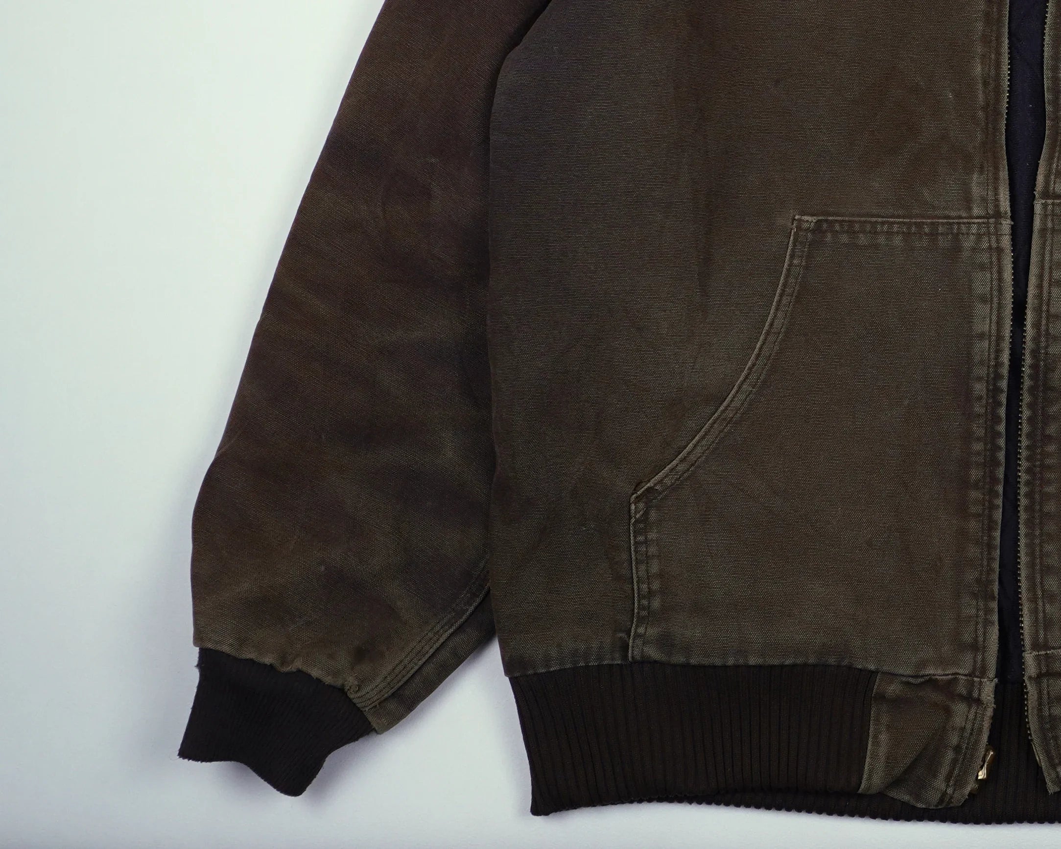 Carhartt Brown Hooded Work Jacket XL Canvas