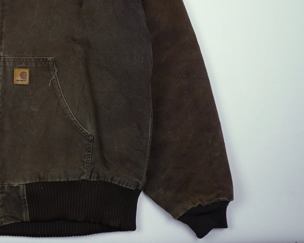 Carhartt Brown Hooded Work Jacket XL Canvas