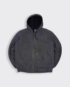 Carhartt Grey Hooded Canvas Jacket M Cotton