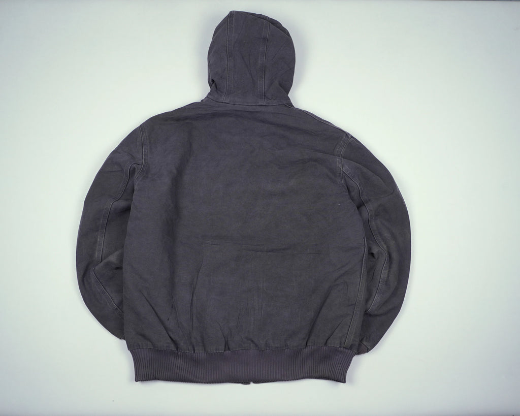 Carhartt Grey Hooded Canvas Jacket M Cotton