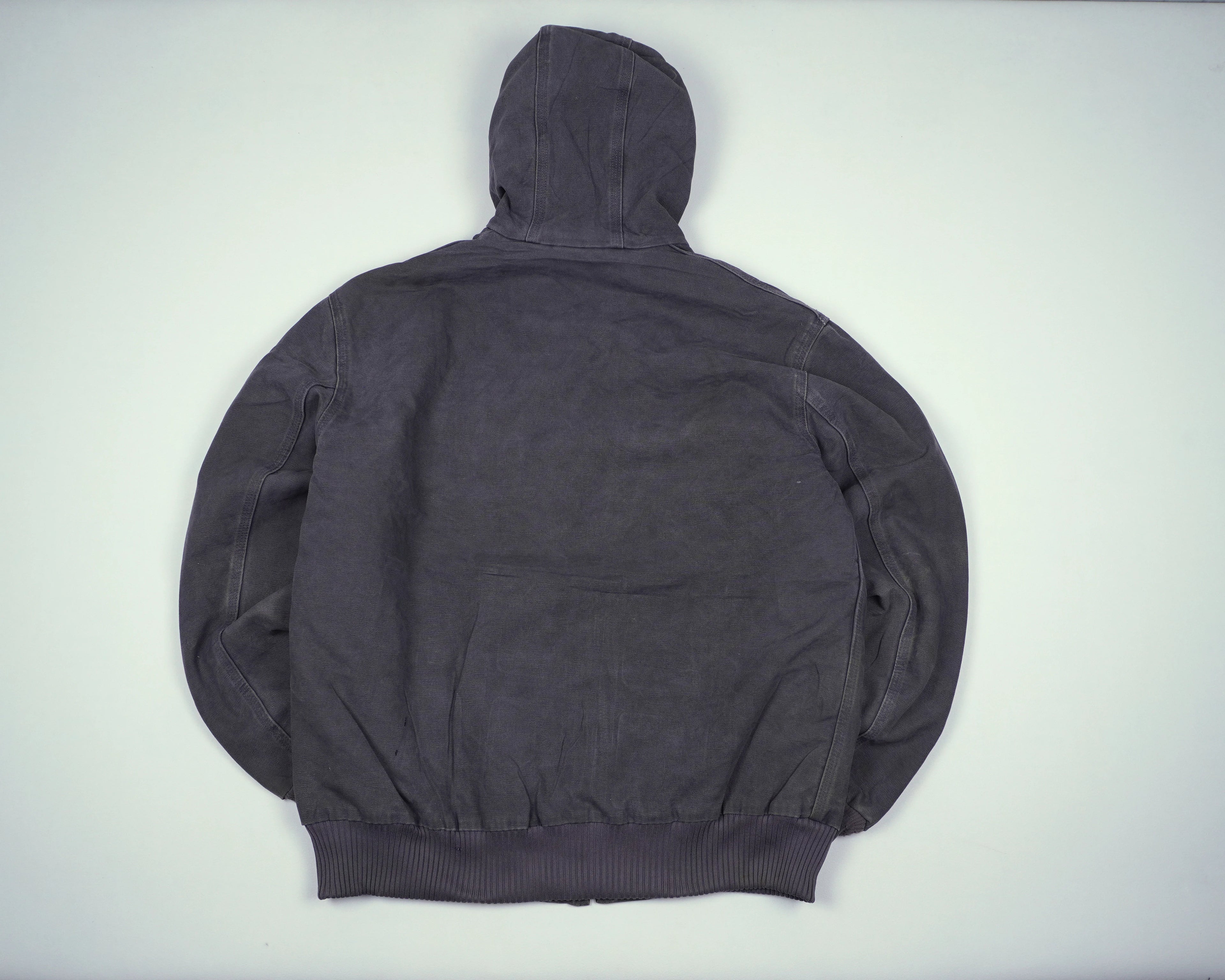 Carhartt Grey Hooded Canvas Jacket M Cotton