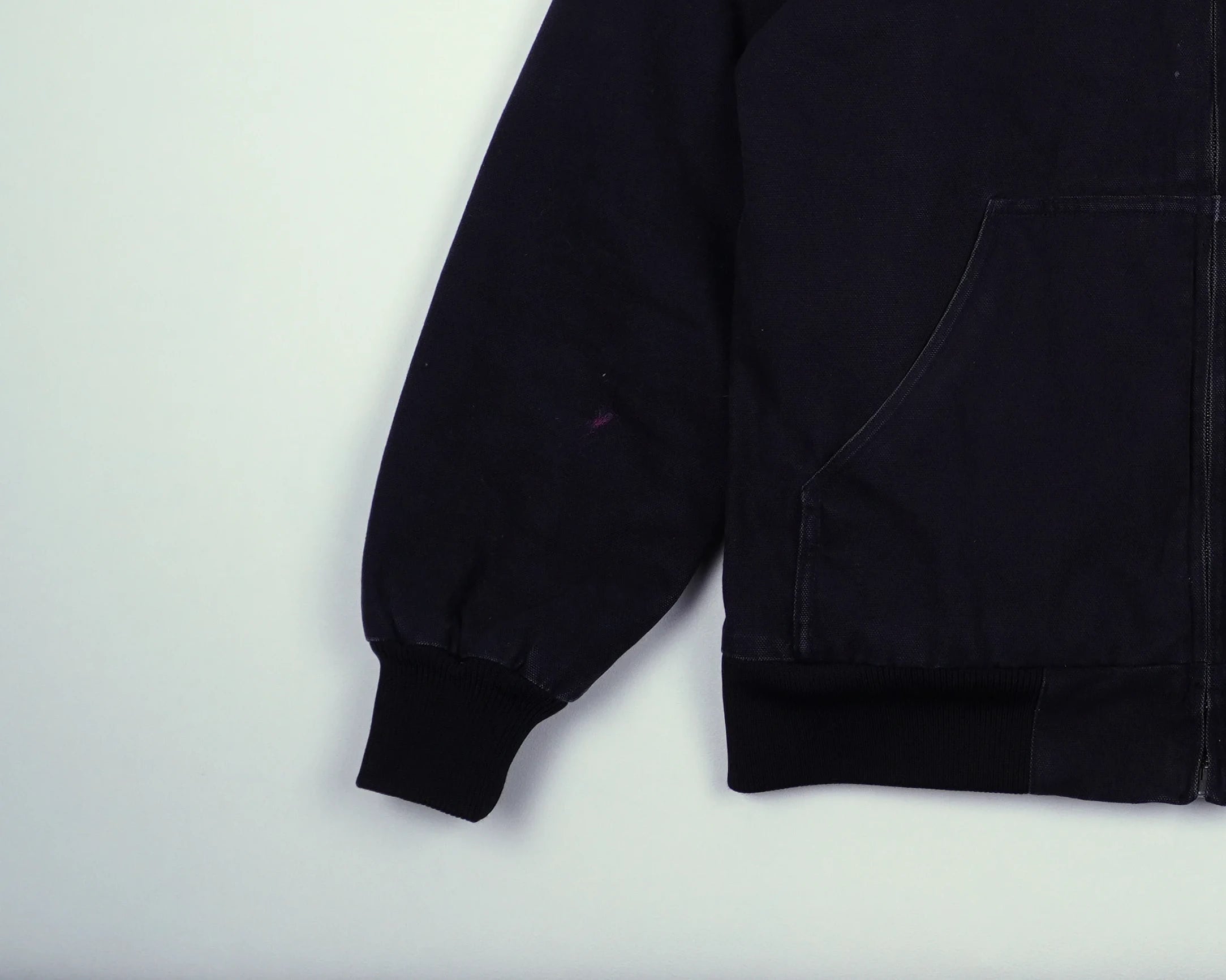 Carhartt Black Hooded Work Jacket L Canvas