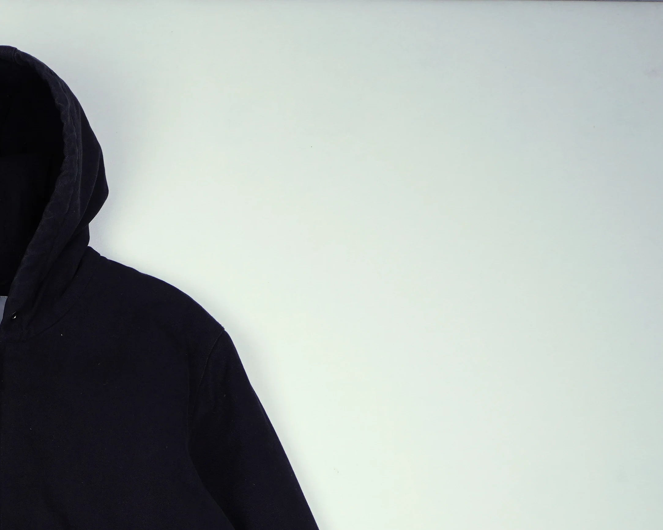 Carhartt Black Hooded Work Jacket L Canvas