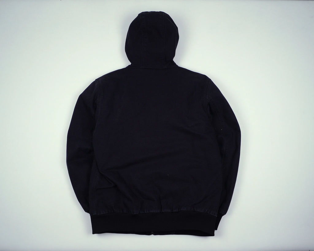 Carhartt Black Hooded Work Jacket L Canvas
