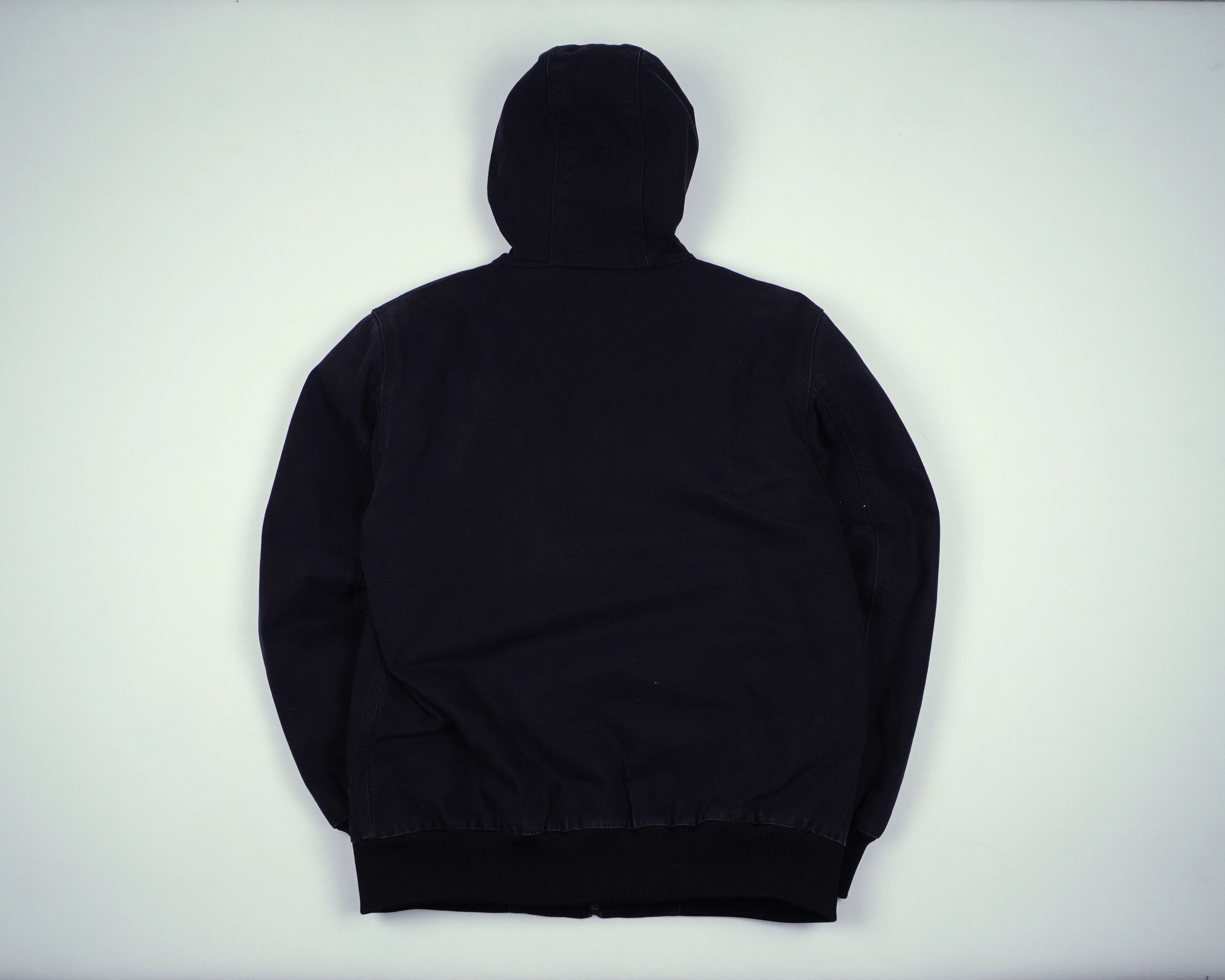 Carhartt Black Hooded Work Jacket L Canvas