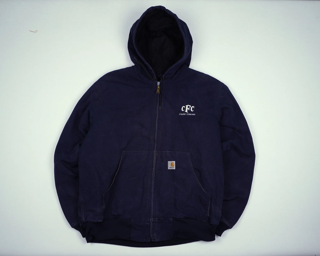 Carhartt Navy Active Jacket L Canvas, Fleece