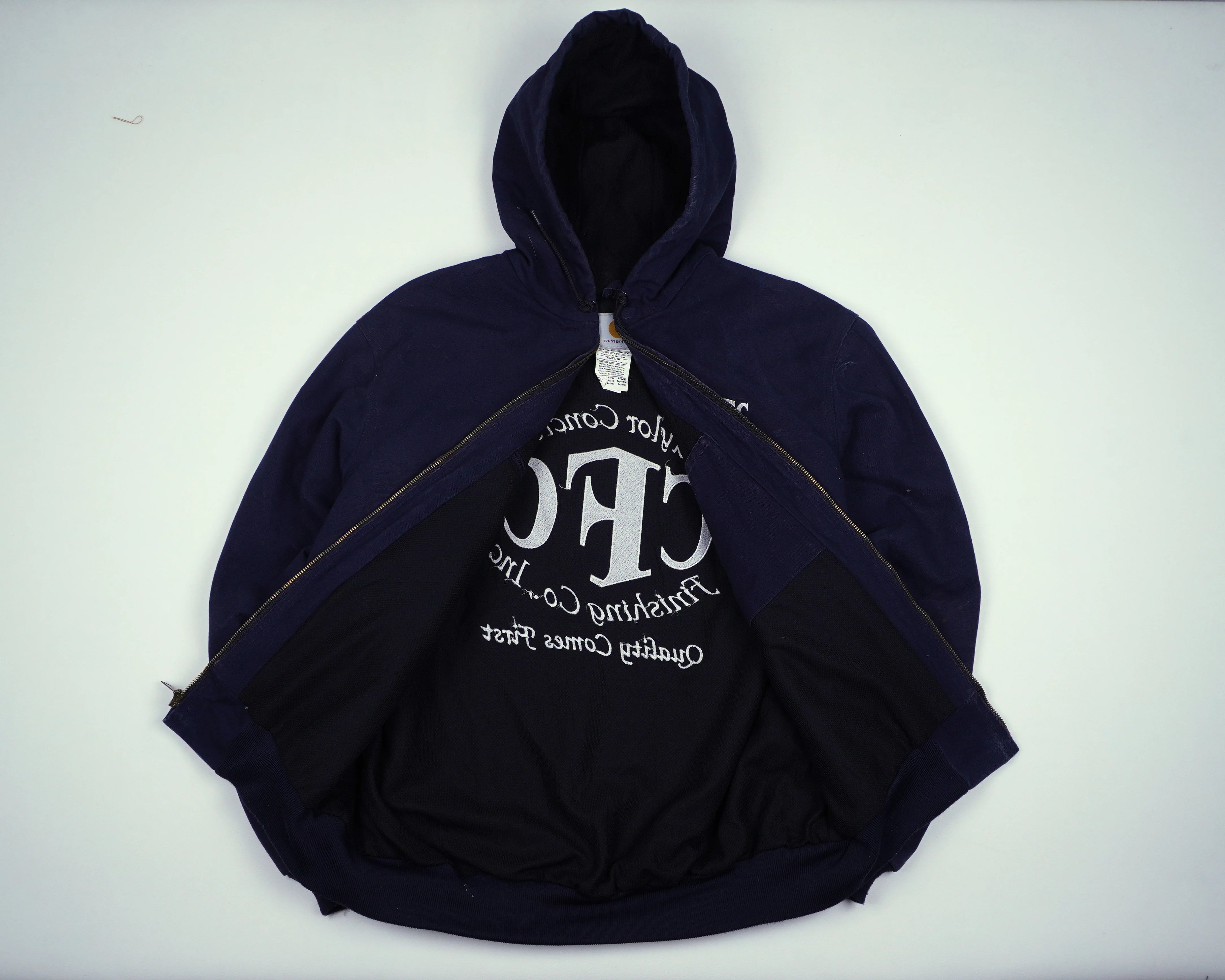 Carhartt Navy Active Jacket L Canvas, Fleece