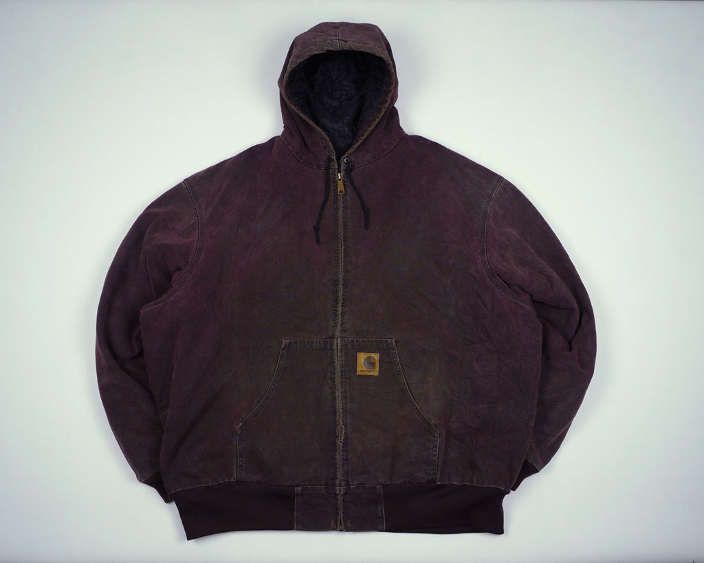 Carhartt Brown Hooded Work Jacket XXXL Cotton