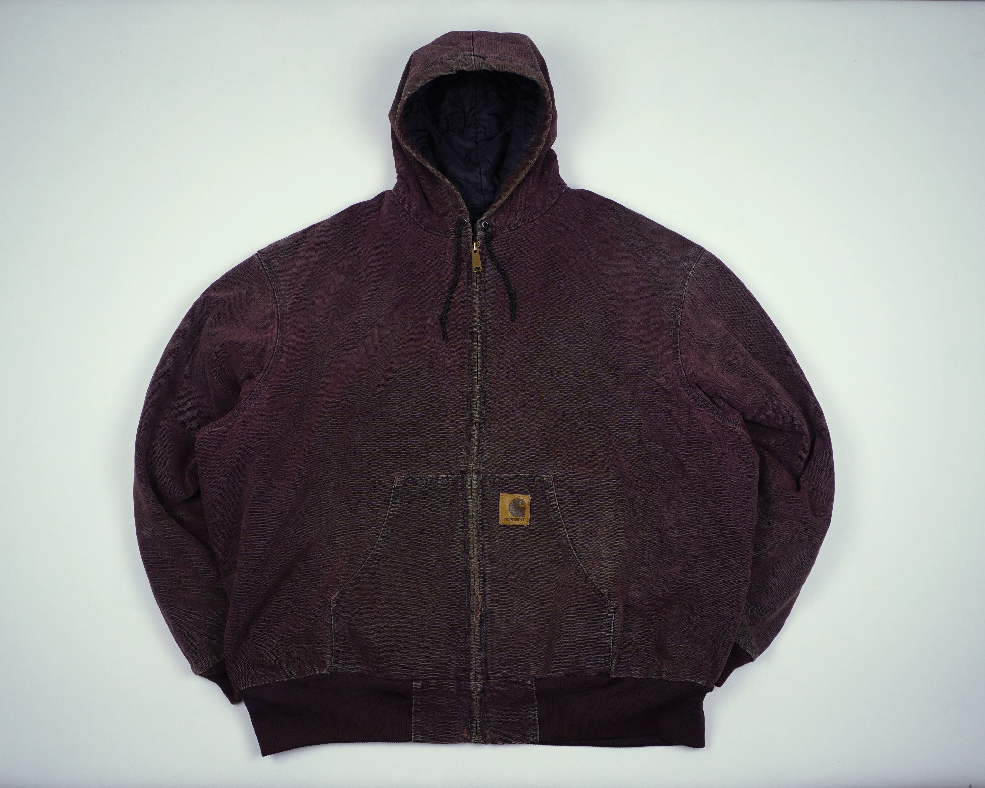 Carhartt Brown Hooded Work Jacket XXXL Cotton