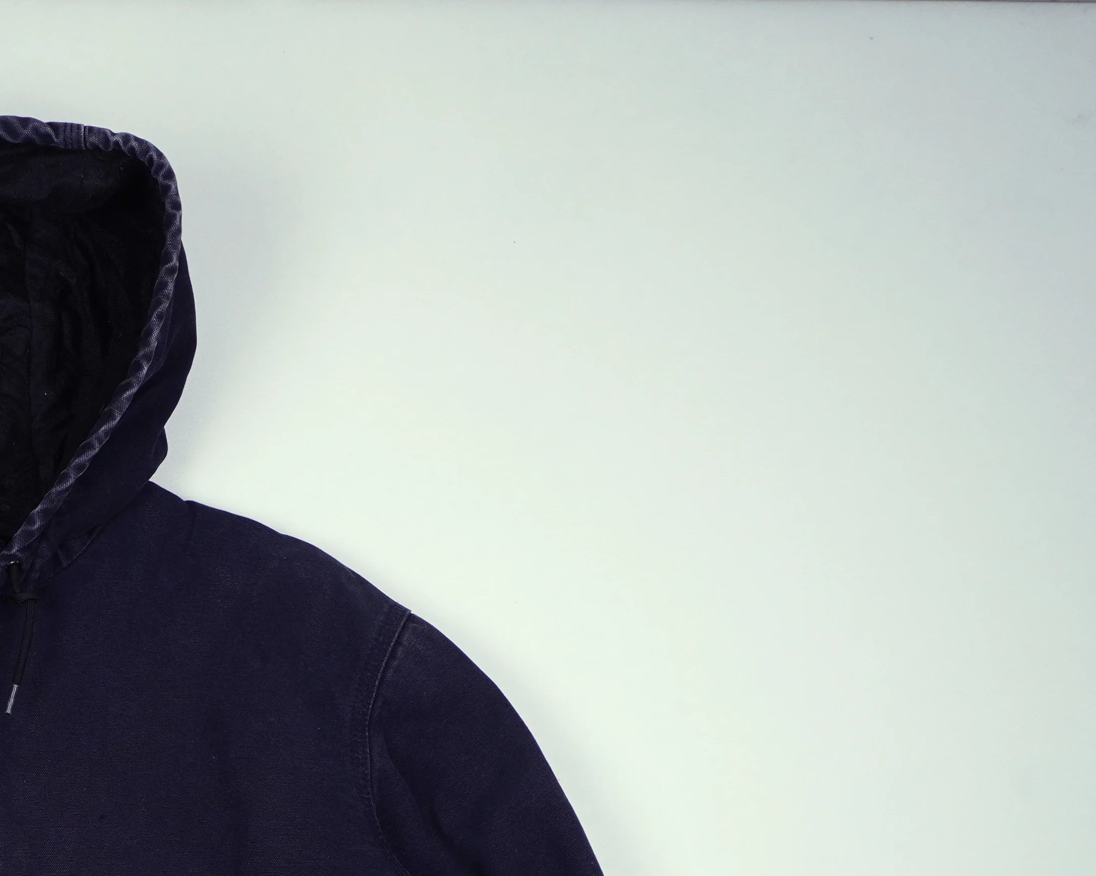 Carhartt Navy Hooded Work Jacket L Cotton